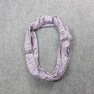 Lululemon Scarf Womens 33x33 Purple Stripe Jersey Button Wrap Rectangle Multiway